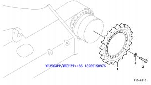 155 SDLG LG6225E HYDRAULIC EXCAVATOR Sprocket F10-6210