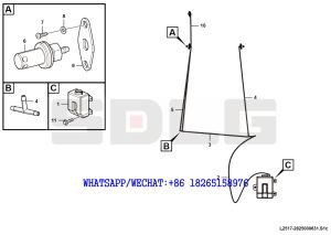 157 SDLG G9190 MOTOR GRADER Front wiper spray system L2517-2825000631