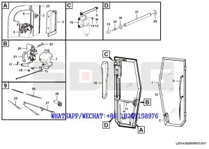 158 SDLG G9190 MOTOR GRADER Door assy left side L2514-2825000570