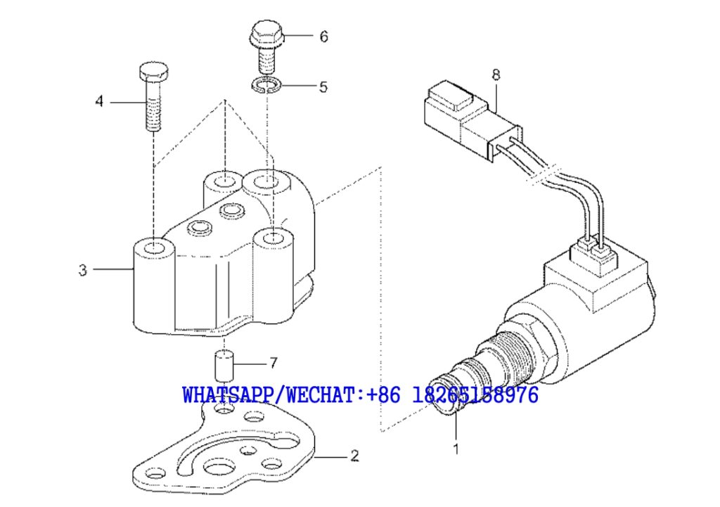 16 SDLG B877 BACKHOE LOADER PARTS CATALOG Solenoid valve C11-4110001921