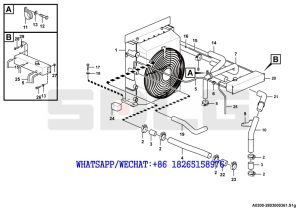 16 SDLG G9190 MOTOR GRADER Radiator assembly A0300-2803000361