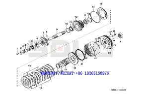 16 SDLG LG933 WHEEL LOADER WITH YUCHAI ENGINE (330101) Drive shaft C0566-4110000499