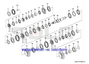 16 SDLG RS8140 ROAD ROLLER Transmission Shaft and clutch assembly C0613-4110001121