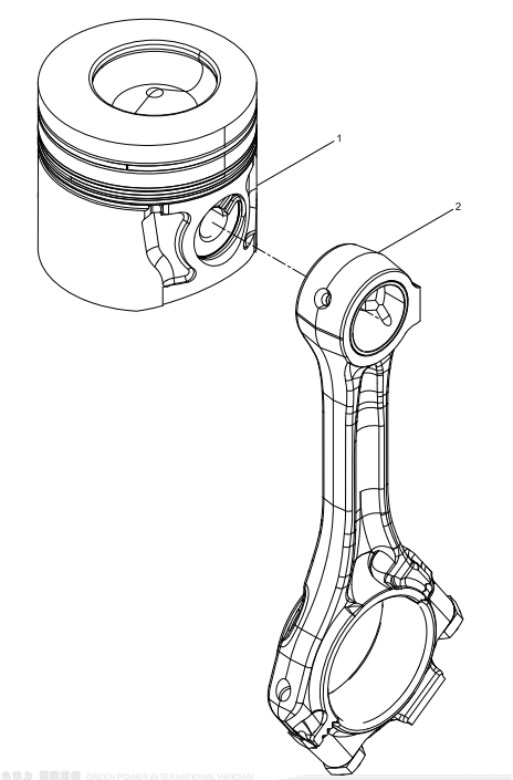 WEICHAI WP6 DHP06G0215 WP6G125E3 ENGINE Piston and Connecting Rod Group