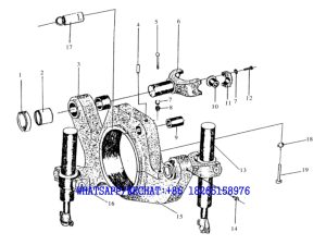 16 XCMG GR165,GR185,GR180,GR215 MOTOR GRADER PARTS CATALOG Swing Chassis Assembly