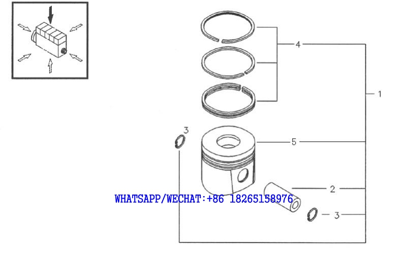 17 DACHAI DEUTZ BF6M1013 DIESEL ENGINE PISTON