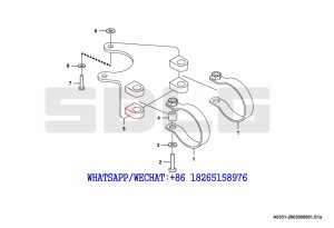 17 SDLG G9190 MOTOR GRADER Intercooling pipe bracket A0331-2803000691