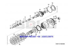 17 SDLG LG933 WHEEL LOADER WITH YUCHAI ENGINE (330101) Clutch shaft C0567-4110000499