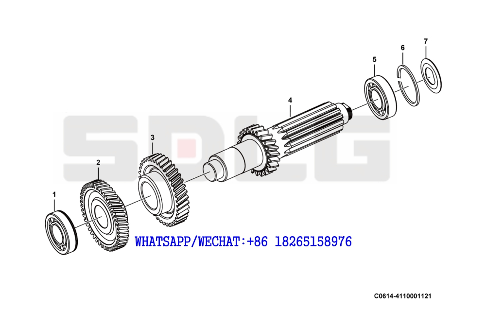 17 SDLG RS8140 ROAD ROLLER Transmission Drive shaft C0614-4110001121