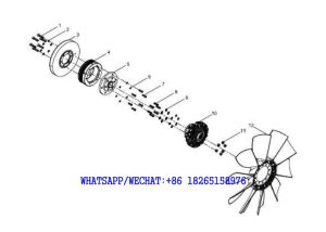 17 WEICHAI WP6G125E202 DHB06G0200 DIESEL ENGINE V belt pulley assembly with damper A109-4110001949