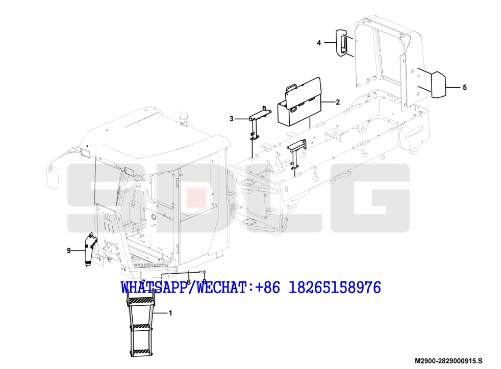 170 SDLG G9190 MOTOR GRADER Cover accessories M2900-2829000915