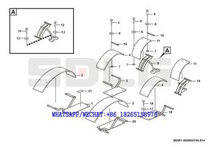 172 SDLG G9190 MOTOR GRADER Mudflap kit M2901-2829000746