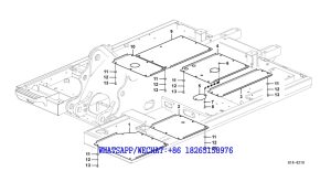 172 SDLG LG6225E HYDRAULIC EXCAVATOR Hatches under engine hydrpumps cooler mvalve and fuel tank G16-6210