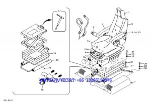 177 SDLG LG6225E HYDRAULIC EXCAVATOR Operator seat with fitting parts G21-6210