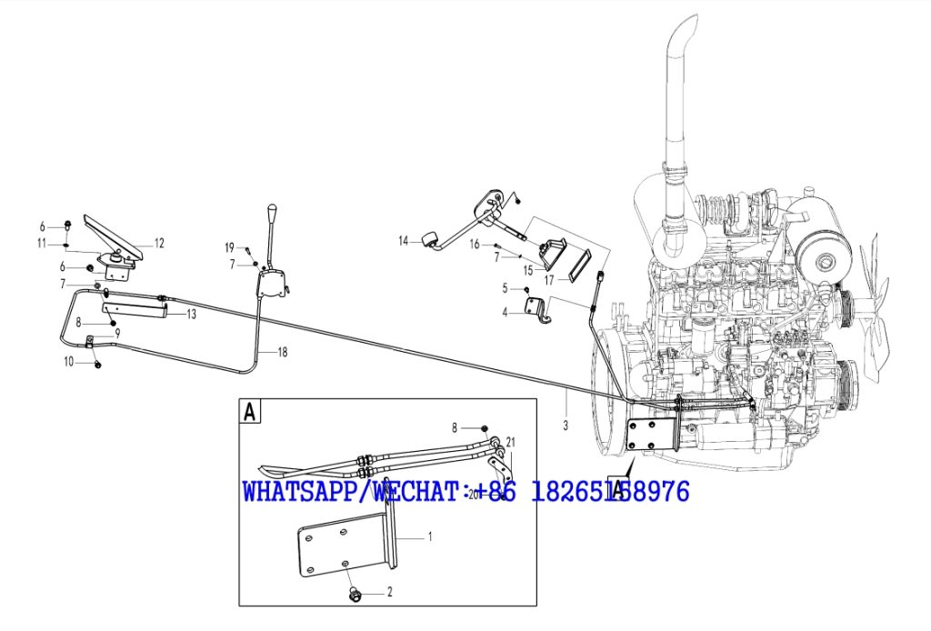 18 SDLG B877 BACKHOE LOADER PARTS CATALOG Governor control assembly D1-2606000236