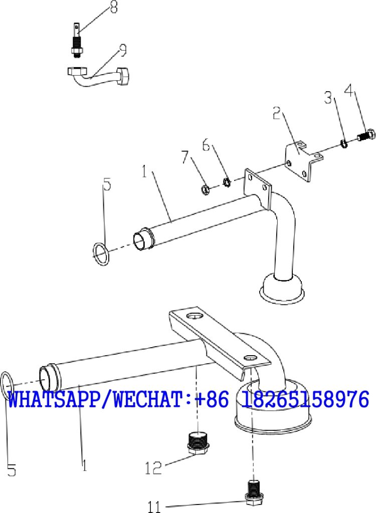 18 WEICHAI TD226B DIESEL ENGINE LURBICAT OIL LINE ASSEMBLY