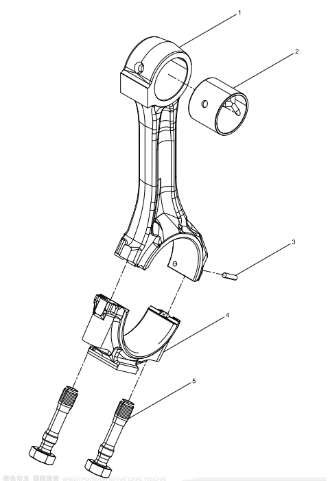 18 WEICHAI WP6 DHP06G0215 WP6G125E3 ENGINE Connecting Rod Assembly