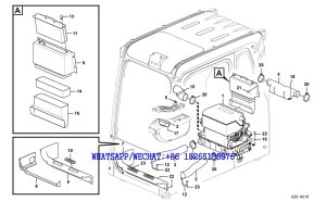 181 SDLG LG6225E HYDRAULIC EXCAVATOR Air duct in cabin and cabin floor G25-6210