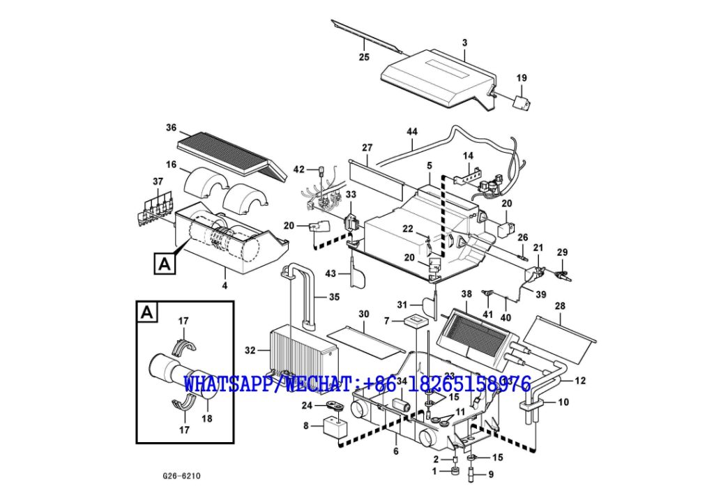 182 SDLG LG6225E HYDRAULIC EXCAVATOR Air conditioning unit cooling and heater G26-6210