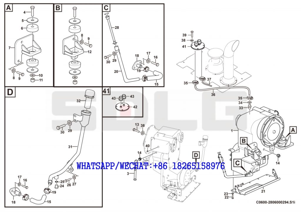 19 SDLG G9190 MOTOR GRADER Transmission assembly C0600-2806000294