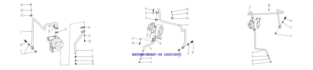 19 WEICHAI TD226B DIESEL ENGINE OIL SUCTION LION ASSEMBLY -1 (2)