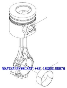 19 WEICHAI WP6G125E202 DHB06G0200 DIESEL ENGINE Piston and connecting rod group A103-4110002122