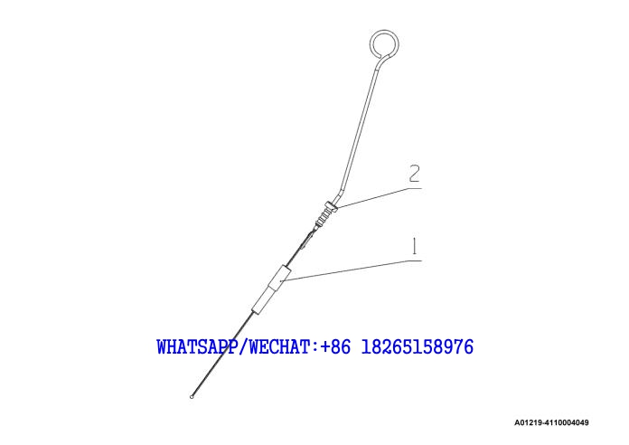 19 YUCHAI YC6J125-T302 (J8N0L4) DIESEL ENGINE Oil dipstick A01219-4110004049