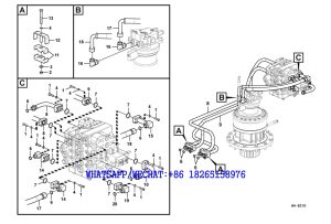 192 SDLG LG6225E HYDRAULIC EXCAVATOR Hydraulic system control valve to boom and swing H4-6210