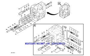 197 SDLG LG6225E HYDRAULIC EXCAVATOR Main control valve,boom and bucket and travel Rh H9-6210