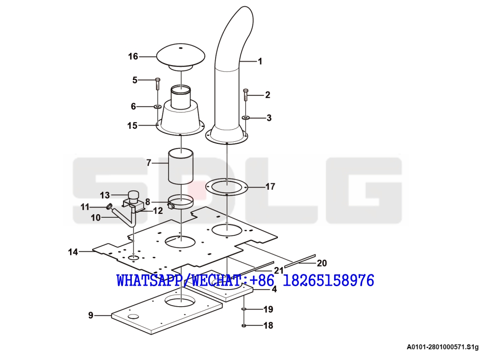 2 SDLG G9190 MOTOR GRADER Upper cover assy A0101-2801000571