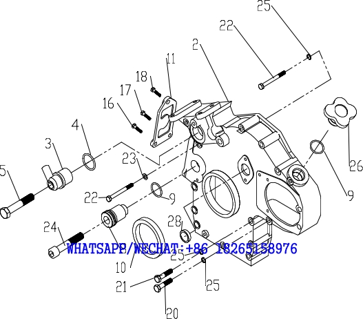 2 WEICHAI TD226B DIESEL ENGINE CRANKCASE ASSEMBLY -2