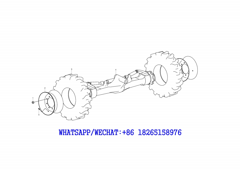 20 SDLG B877 BACKHOE LOADER PARTS CATALOG Front axle assembly E1-2607000055