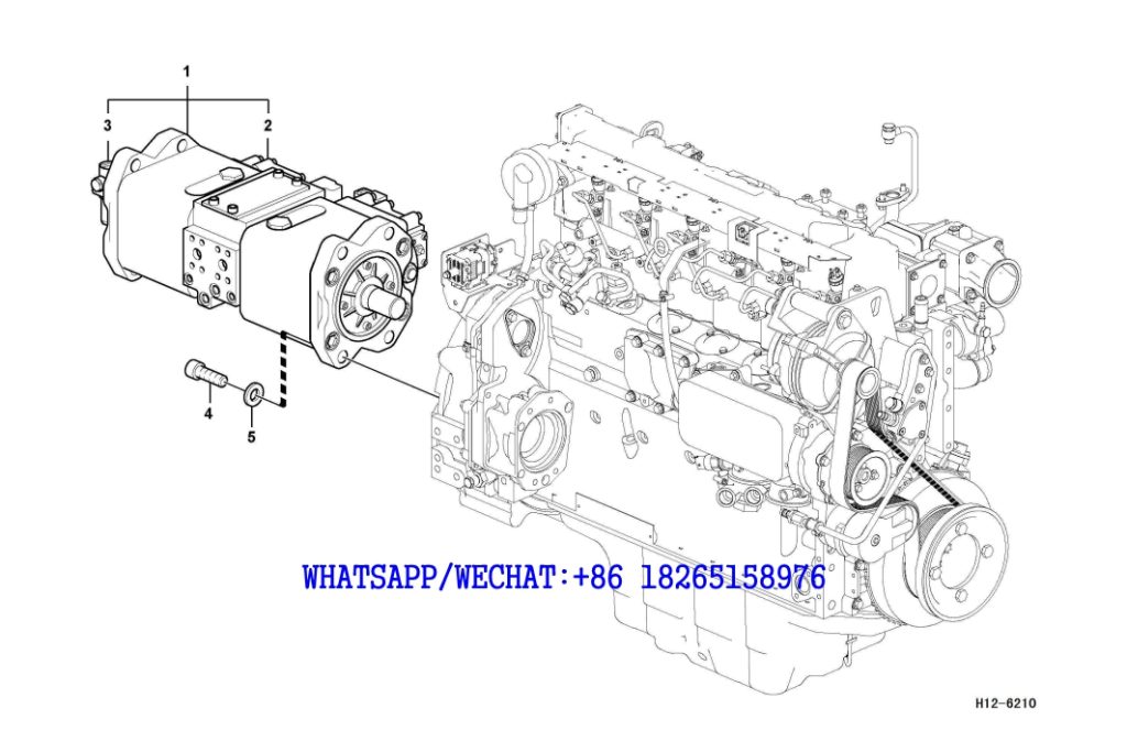 200 SDLG LG6225E HYDRAULIC EXCAVATOR Pump installation H12-6210