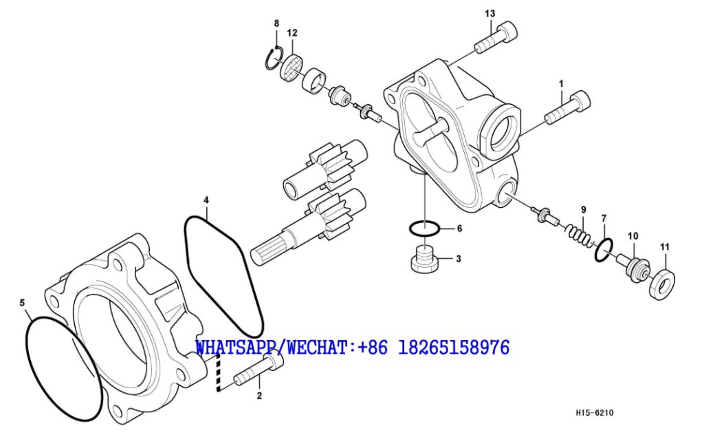 203 SDLG LG6225E HYDRAULIC EXCAVATOR Hydraulic gear pump H15-6210