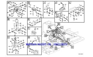 206 SDLG LG6225E HYDRAULIC EXCAVATOR Servo system,control valve to solenoid valve H18-6210