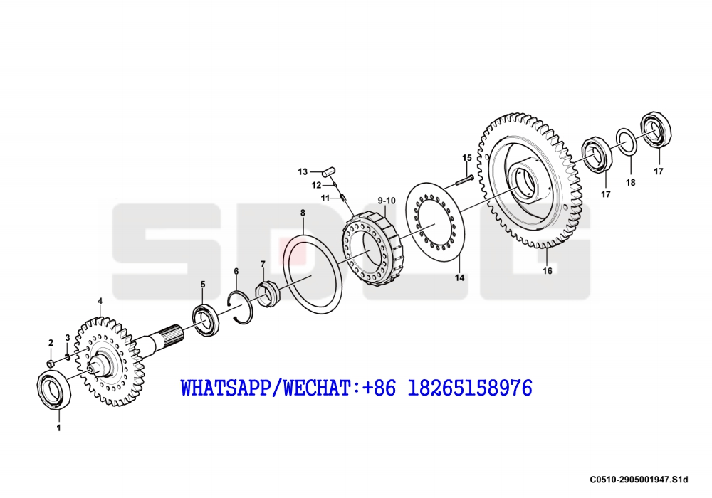 21 SDLG LG936 WHEEL LOADER Clutch assembly C0510-2905001947