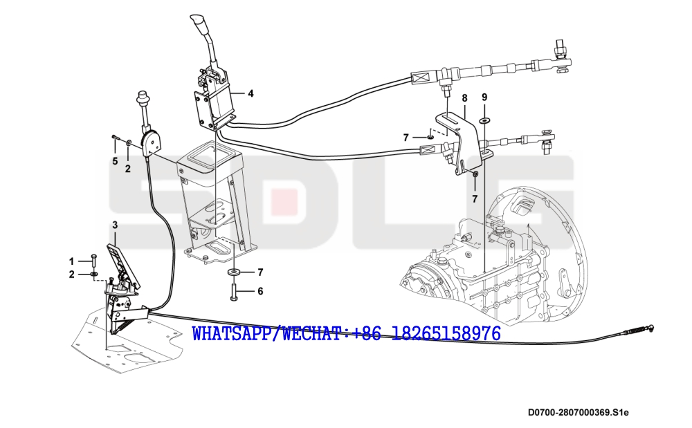 21 SDLG RS8140 ROAD ROLLER Shift mechanism system D0700-2807000369