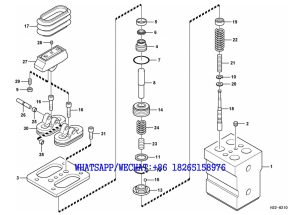 210 SDLG LG6225E HYDRAULIC EXCAVATOR Remote control valve pedal travel motor H22-6210