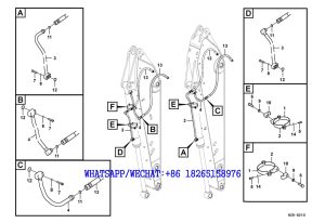 216 SDLG LG6225E HYDRAULIC EXCAVATOR Working hydraulic,bucket cylinder on dipper arm H28-6210