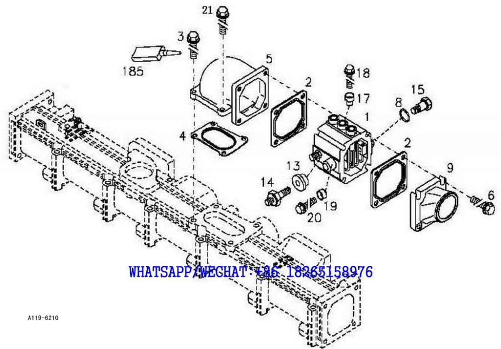 22 SDLG LG6225E HYDRAULIC EXCAVATOR Heating flange assembly A119-6210