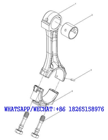 22 WEICHAI WP6G125E202 DHB06G0200 DIESEL ENGINE 12160519 Connecting rod assembly A119-4110000846