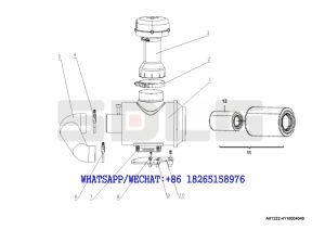 22 YUCHAI YC6J125-T302 (J8N0L4) DIESEL ENGINE Air filter assembly A01222-4110004049