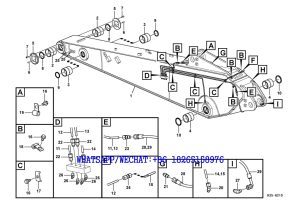 223 SDLG LG6225E HYDRAULIC EXCAVATOR Dipper armand grease piping with piping seat H35-6210