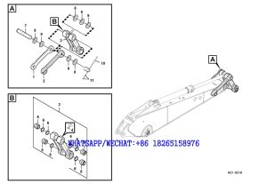 225 SDLG LG6225E HYDRAULIC EXCAVATOR Links to connecting rod H37-6210