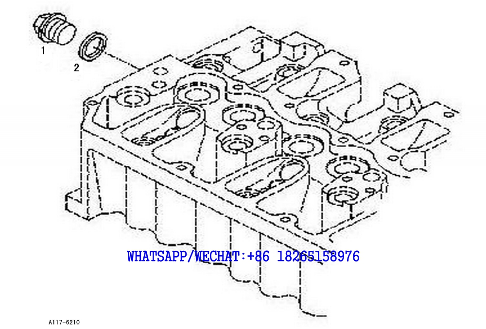 24 SDLG LG6225E HYDRAULIC EXCAVATOR Water temperature sensor blanking parts A117-6210