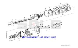 24 SDLG LG933 WHEEL LOADER WITH YUCHAI ENGINE (370804) Input shaft assembly C0586-4110000499