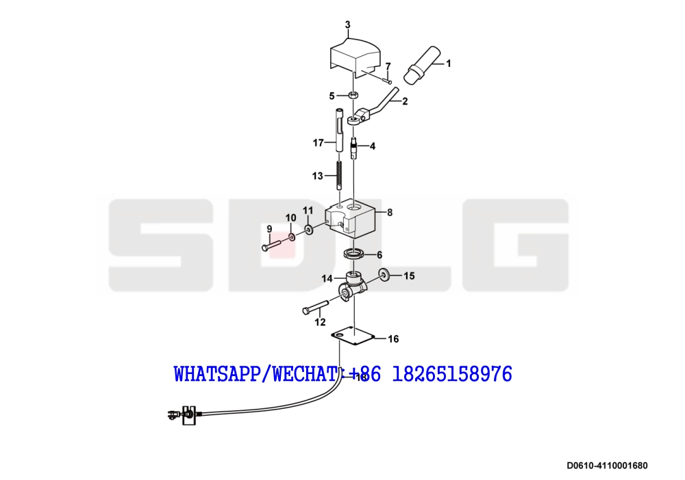 24 SDLG LG936 WHEEL LOADER (130501) Shift mechanism D0610-4110001680