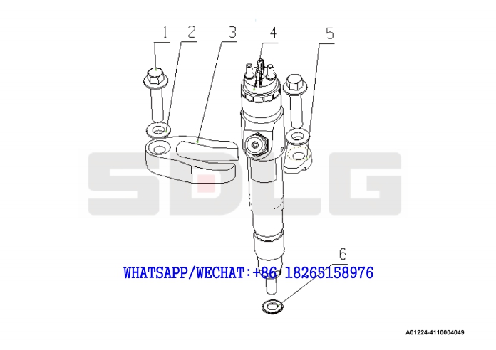 24 YUCHAI YC6J125-T302 (J8N0L4) DIESEL ENGINE Unit injector kit A01224-4110004049