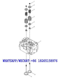 25 WEICHAI WP6G125E202 DHB06G0200 DIESEL ENGINE 13032055+001 Cylinder head subassembly A122-4110000846