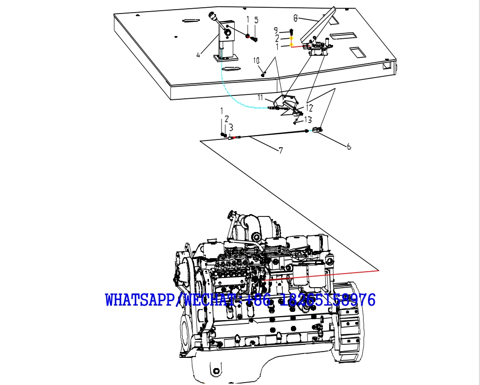 25 XCMG GR165,GR185,GR180,GR215 MOTOR GRADER PARTS CATALOG Engine Operate System